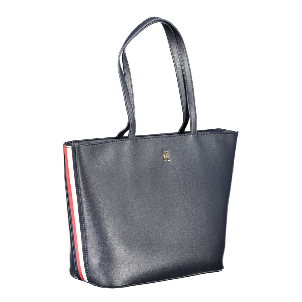 Blue Polyester Handbag - GLAMHUB BOUTIQUE 