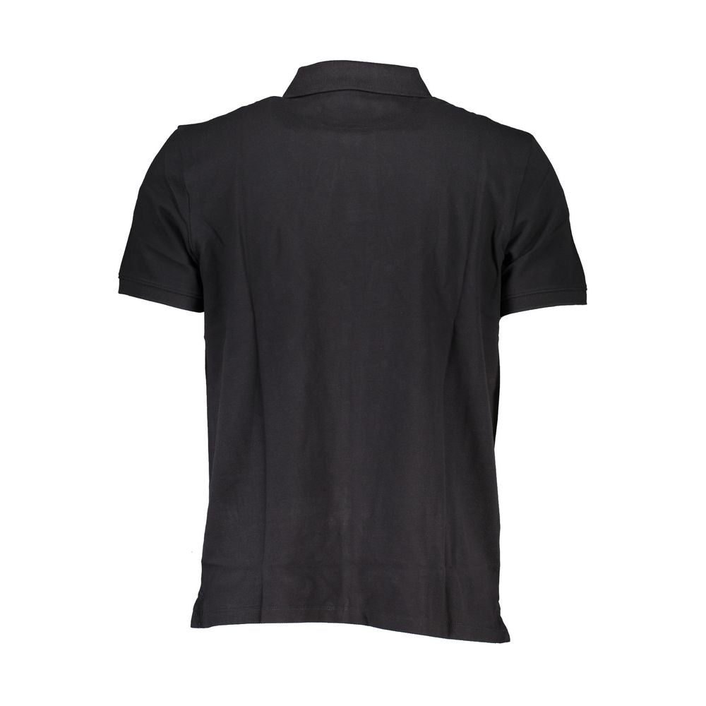 Black Cotton Polo Shirt - GlamHub Luxury and Icon Brand Clothing