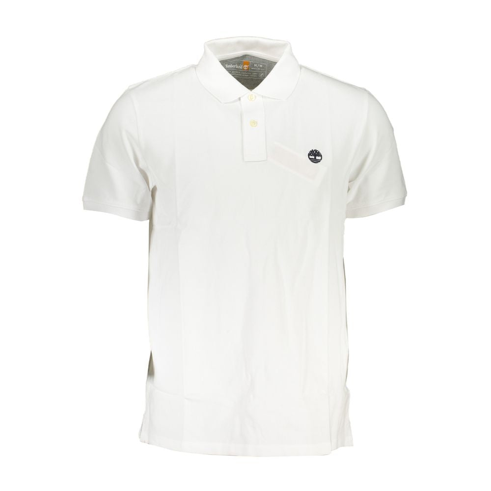 White Cotton Polo Shirt - GlamHub Luxury and Icon Brand Clothing