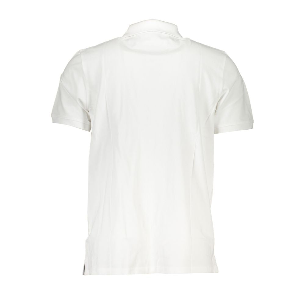 White Cotton Polo Shirt - GlamHub Luxury and Icon Brand Clothing