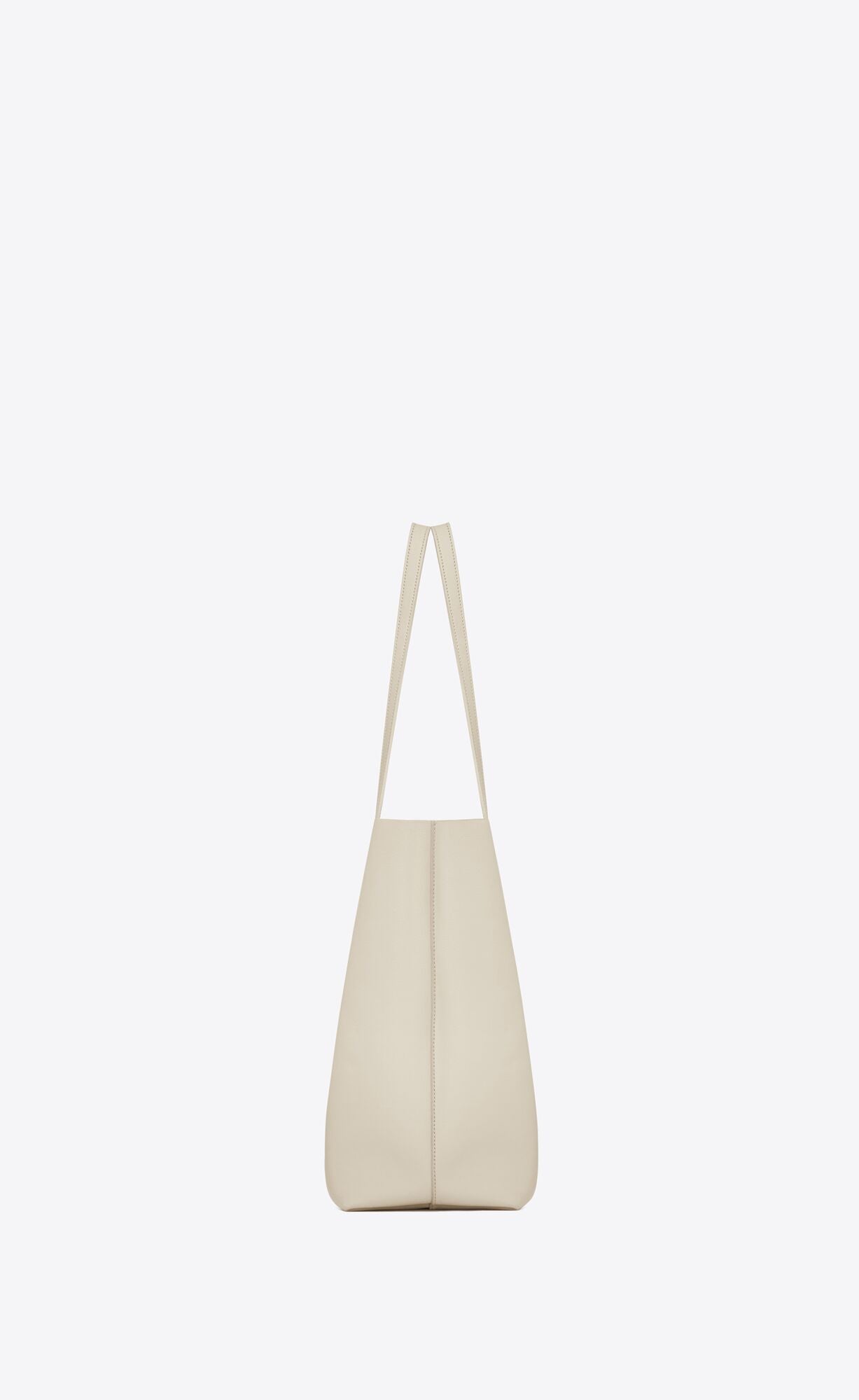 White Calf Leather Tote Shoulder Bag - GLAMHUB BOUTIQUE 