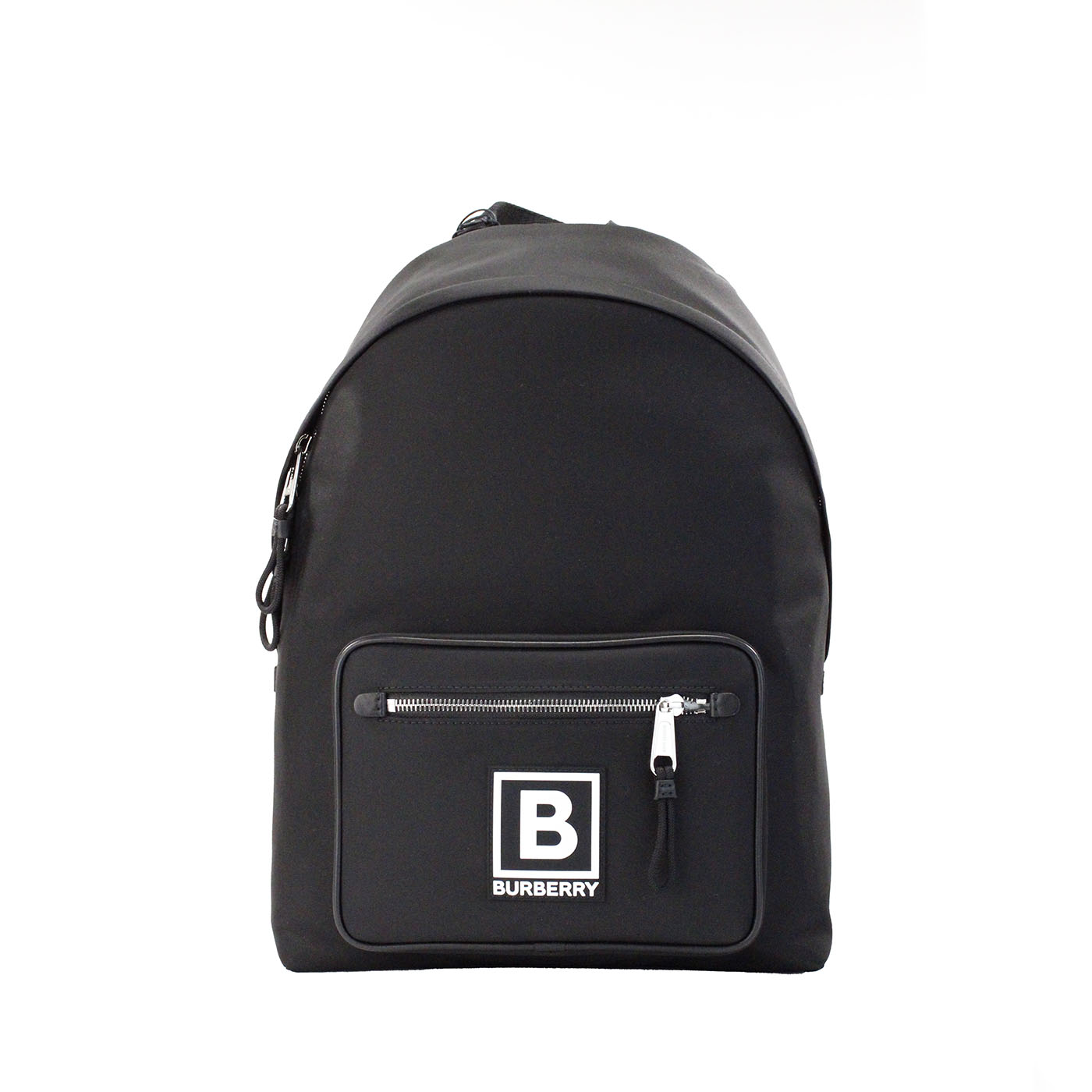 Abbeydale Branded Stamp Black Nylon Backpack Shoulder Bookbag - GLAMHUB BOUTIQUE 