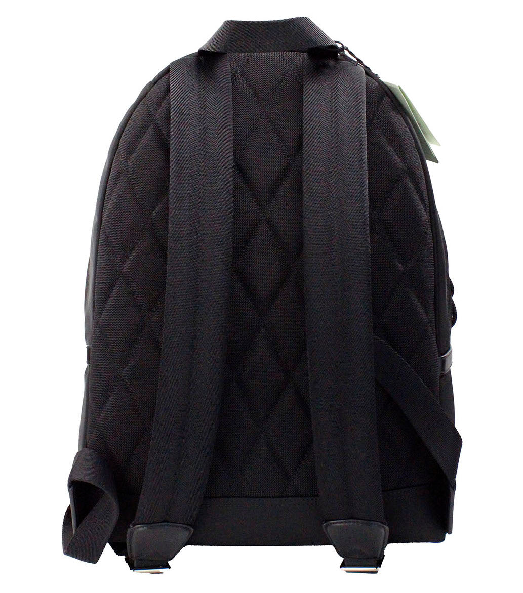 Abbeydale Branded Stamp Black Nylon Backpack Shoulder Bookbag - GLAMHUB BOUTIQUE 