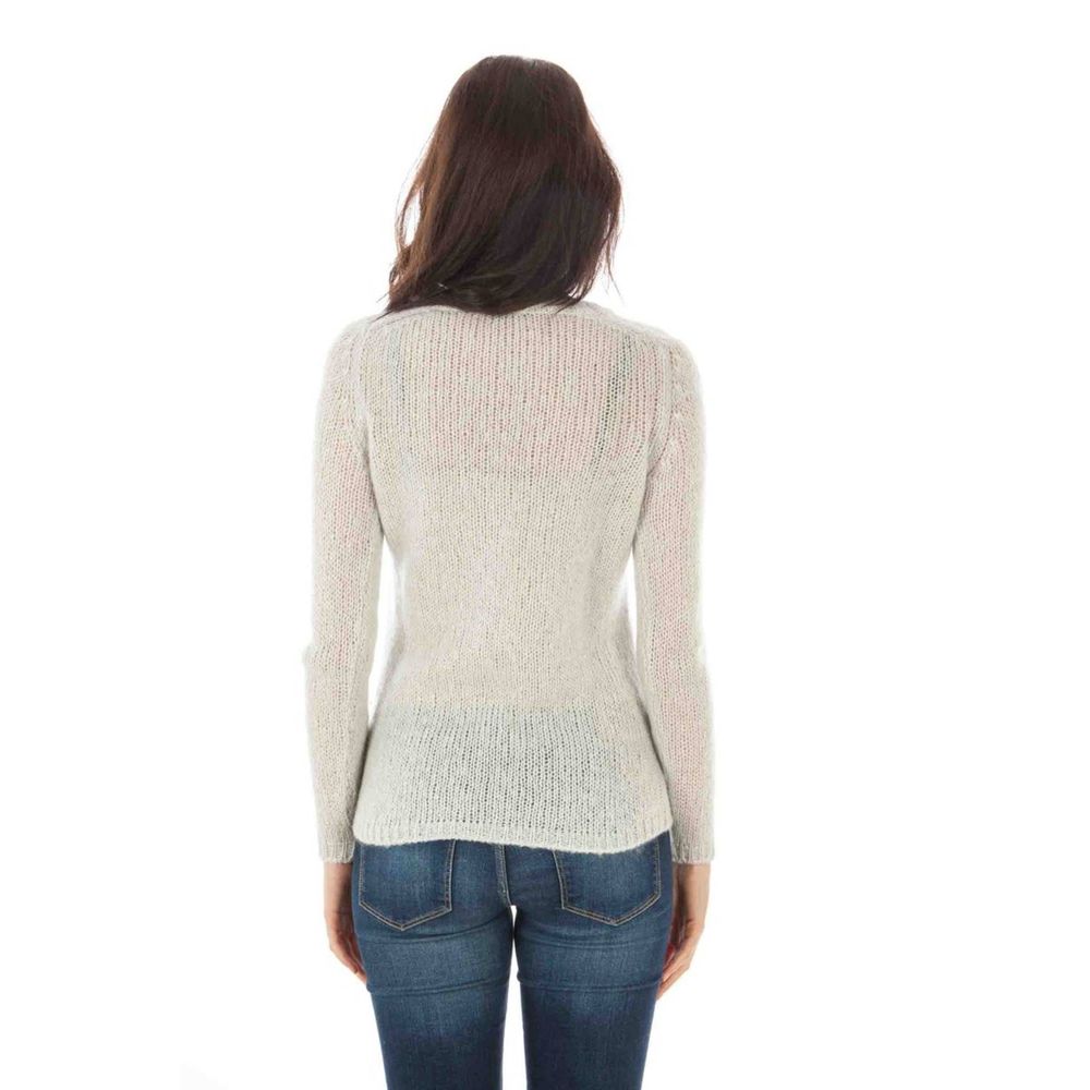 White Wool Sweater - GLAMHUB BOUTIQUE 