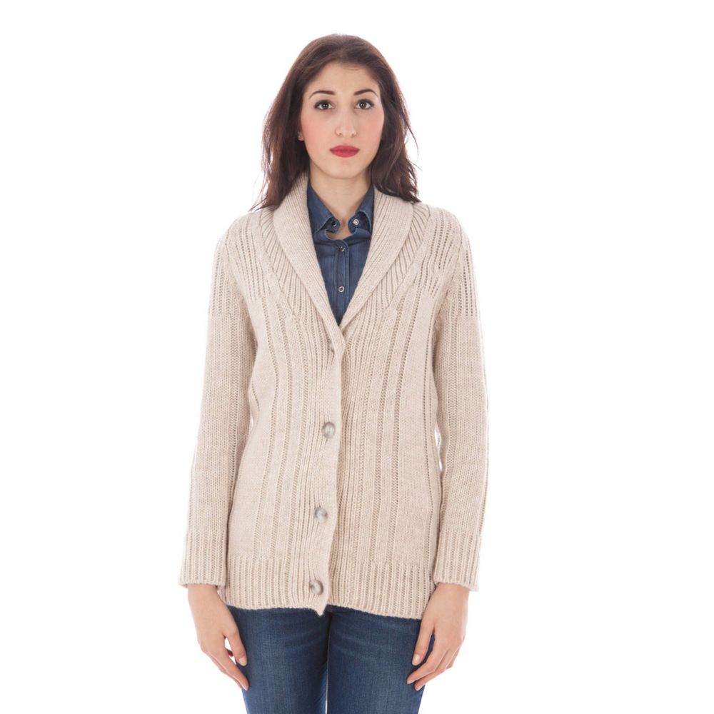 Beige Wool Sweater - GLAMHUB BOUTIQUE 