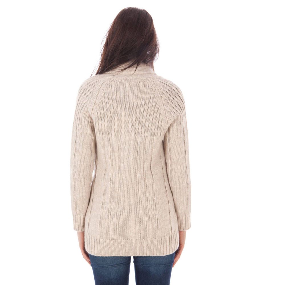 Beige Wool Sweater - GLAMHUB BOUTIQUE 