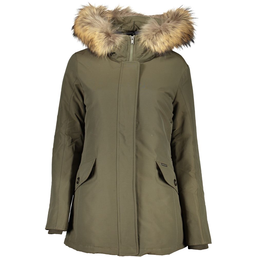 Green Cotton Jackets & Coat - GlamHub Luxury and Icon Brand Clothing