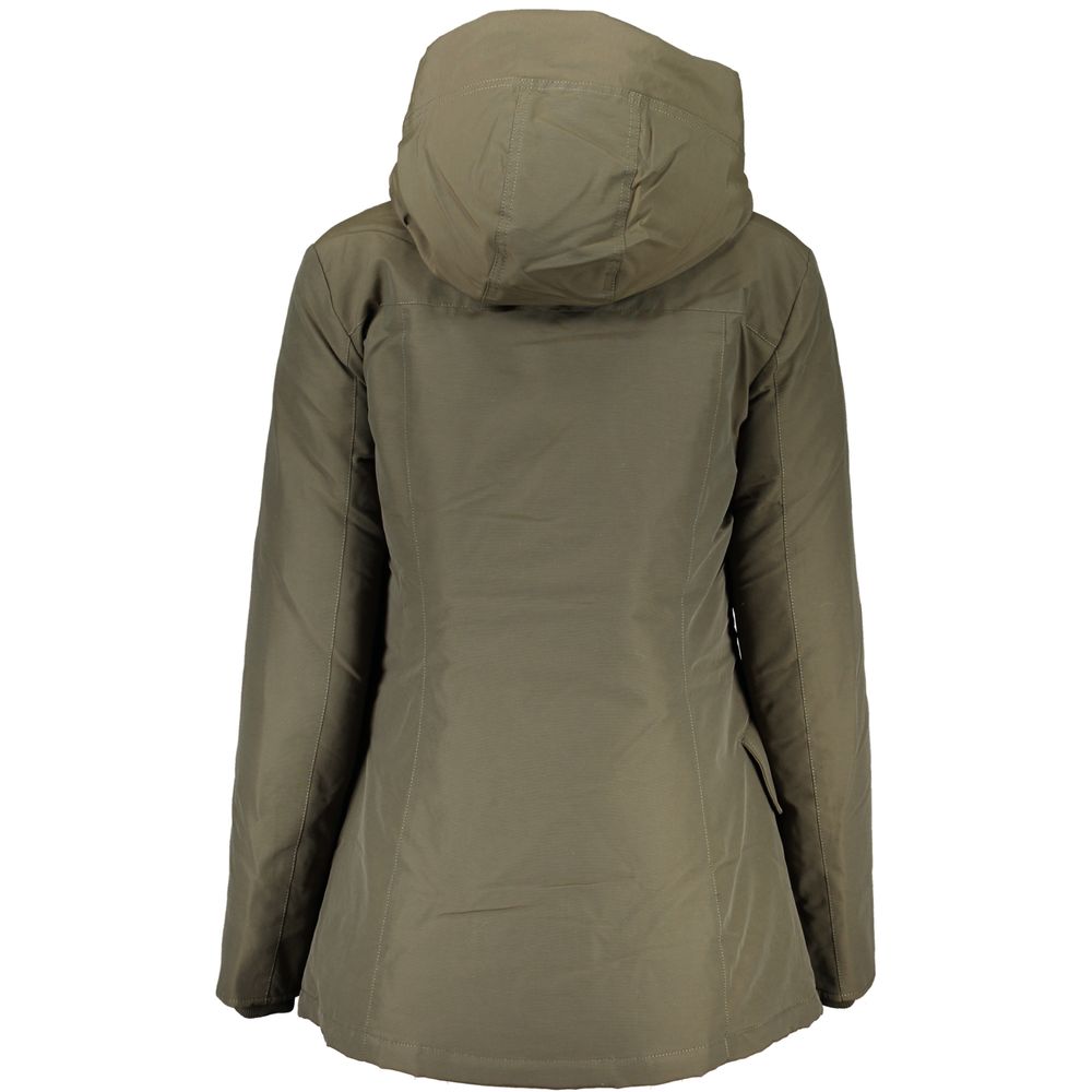 Green Cotton Jackets & Coat - GlamHub Luxury and Icon Brand Clothing