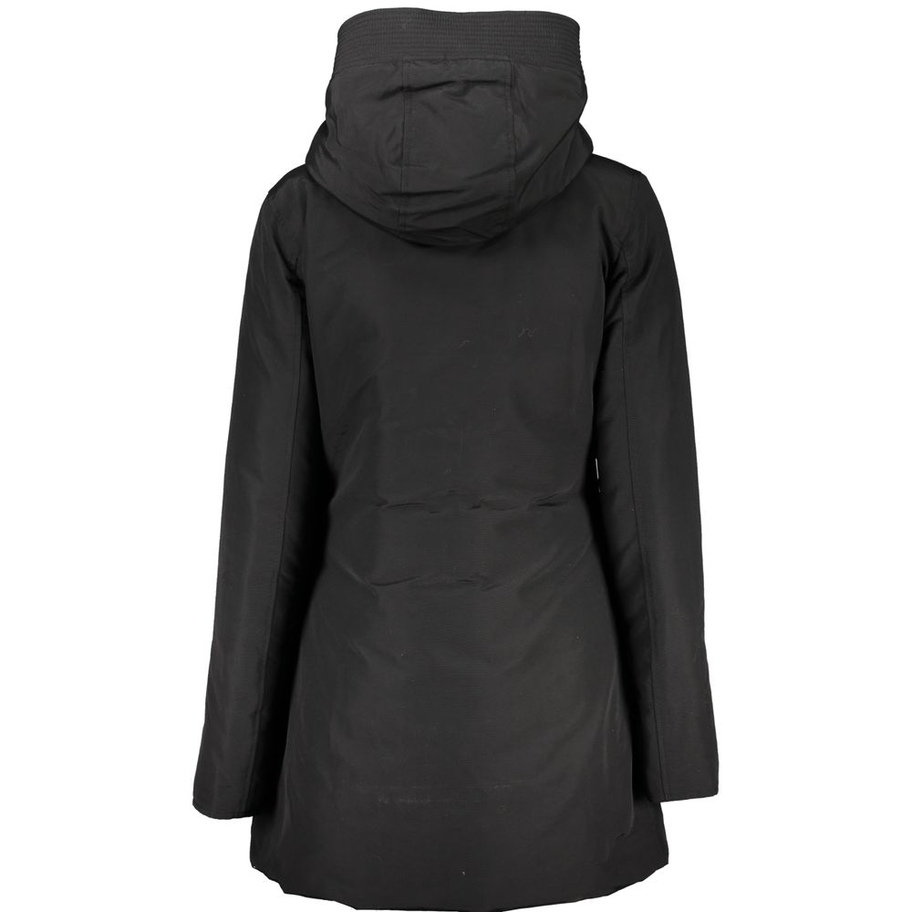 Black Cotton Jackets & Coat - GlamHub Luxury and Icon Brand Clothing