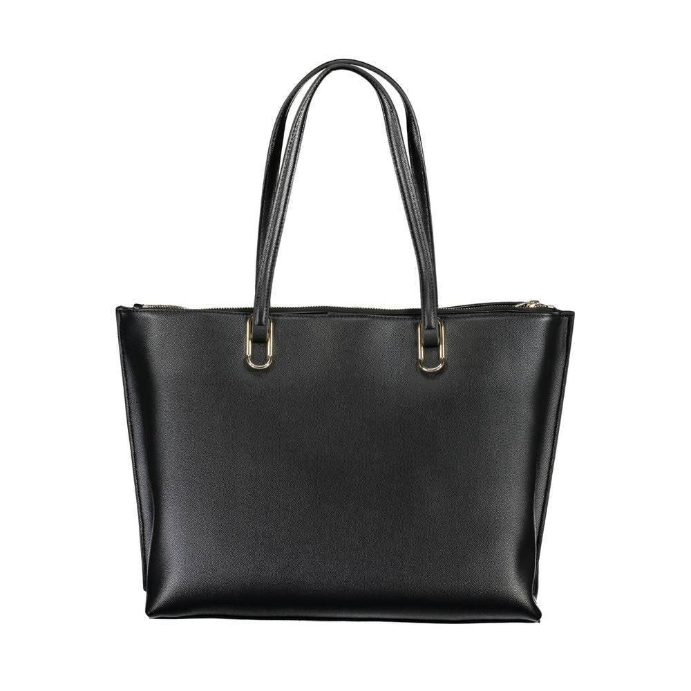 Black Polyethylene Handbag - GLAMHUB BOUTIQUE 