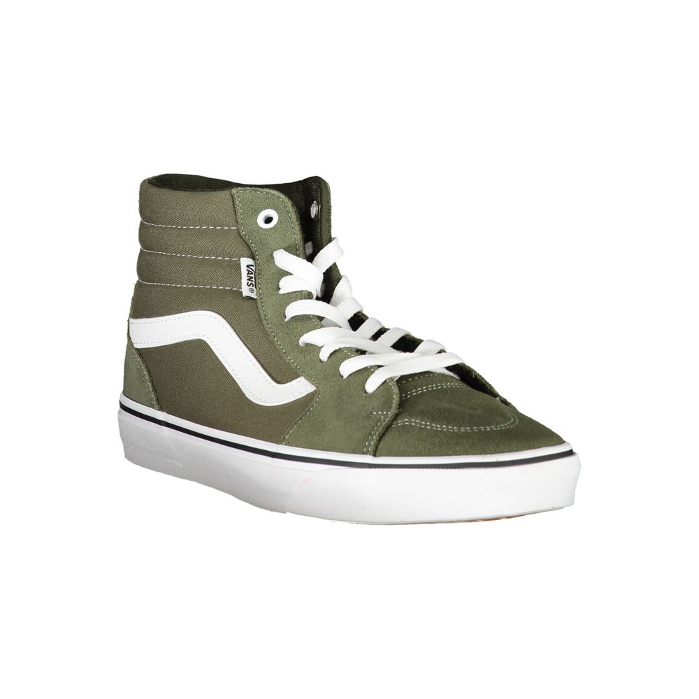 Green Polyester Sneaker - GlamHub Luxury and Icon Brand Clothing