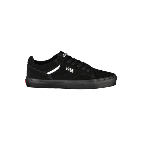 Black Polyester Sneaker - GlamHub Luxury and Icon Brand Clothing