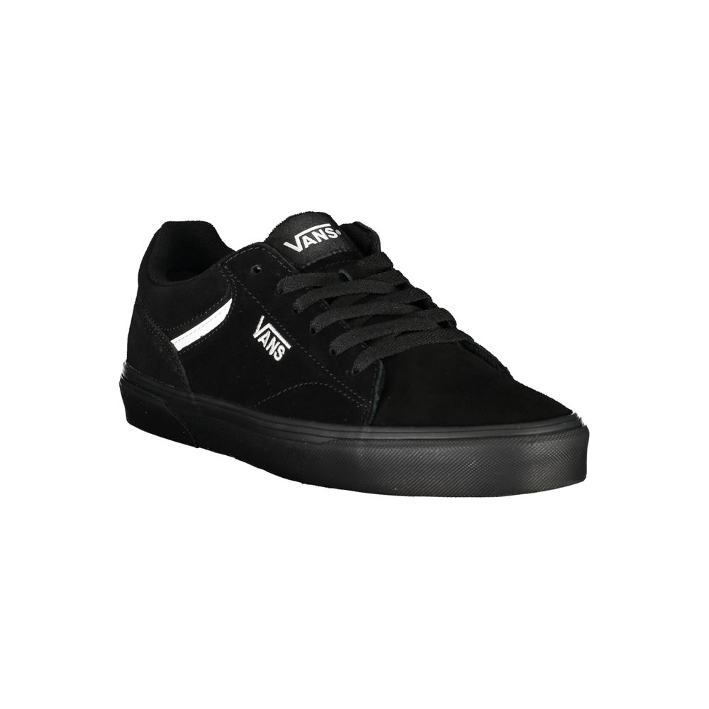 Black Polyester Sneaker - GlamHub Luxury and Icon Brand Clothing