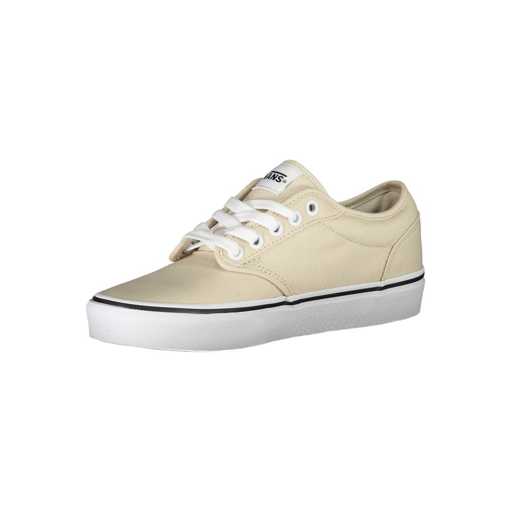 Beige Polyester Sneaker - GlamHub Luxury and Icon Brand Clothing