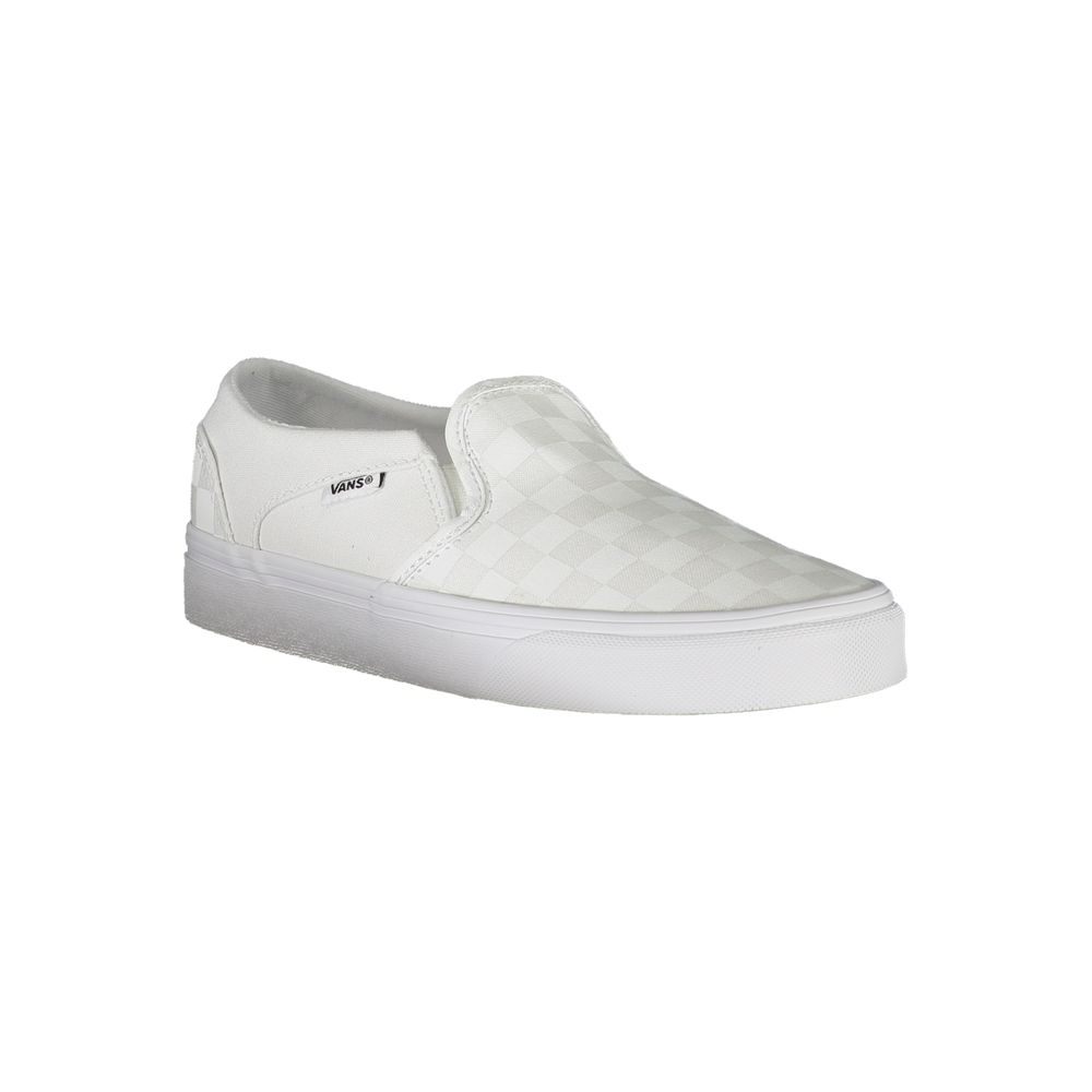 White Polyester Sneaker - GlamHub Luxury and Icon Brand Clothing