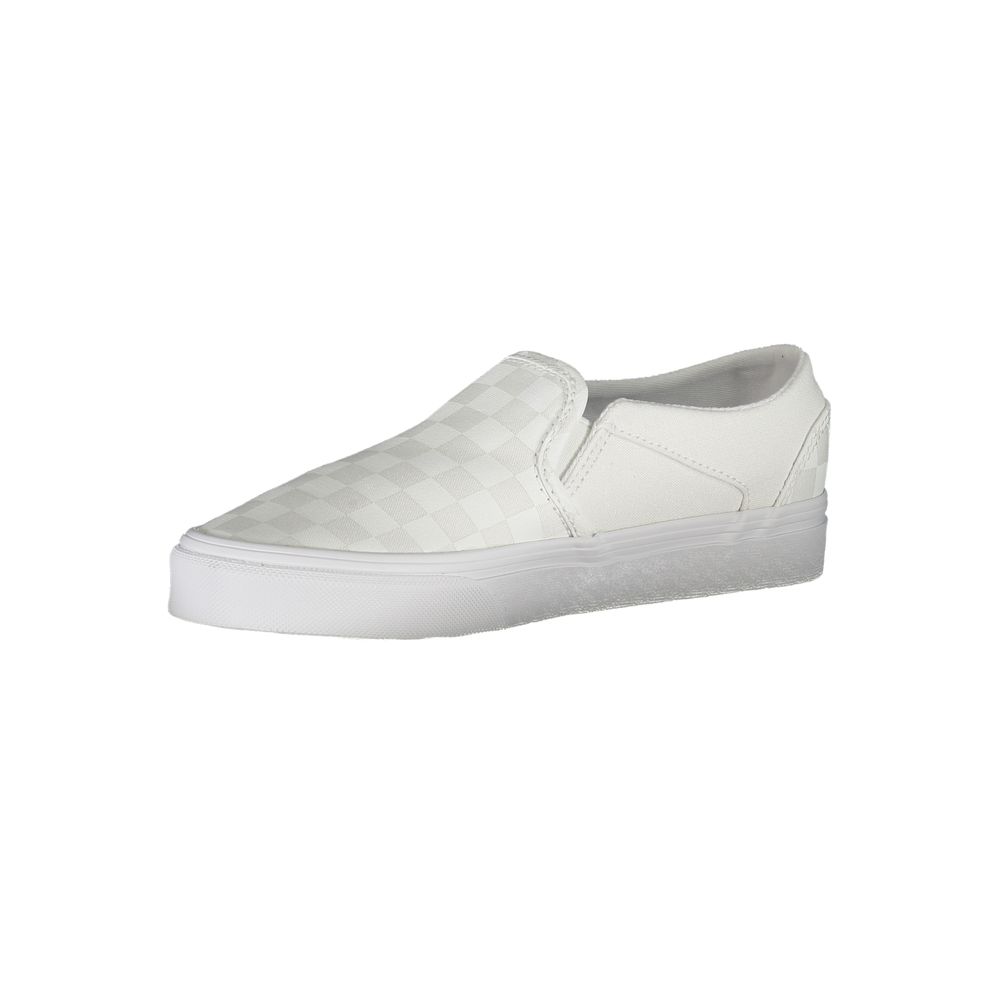 White Polyester Sneaker - GlamHub Luxury and Icon Brand Clothing