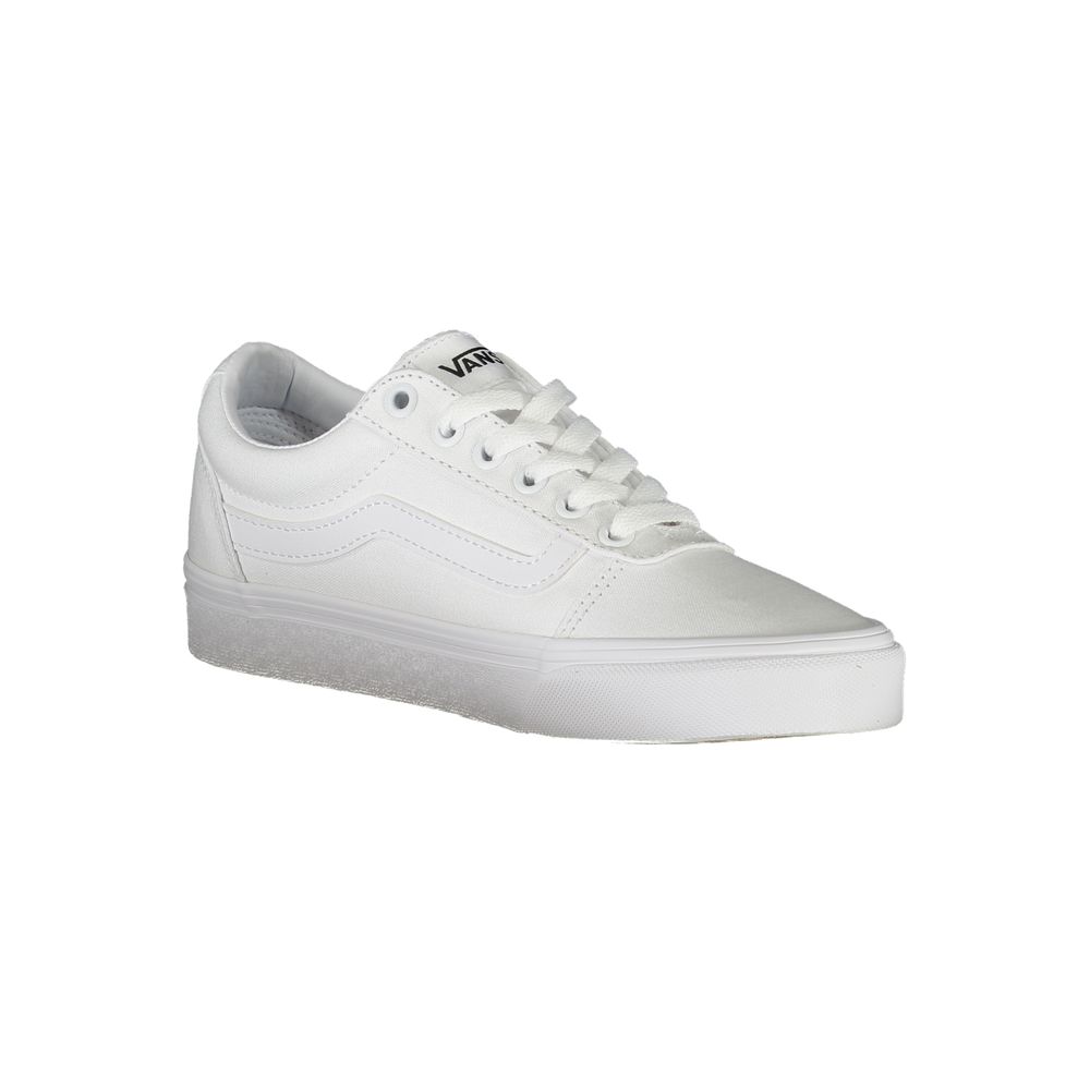 White Polyester Sneaker - GlamHub Luxury and Icon Brand Clothing