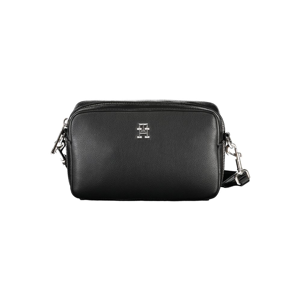 Black Polyester Handbag - GLAMHUB BOUTIQUE 