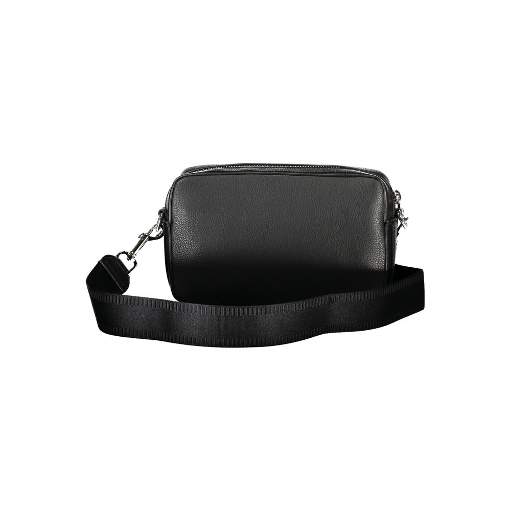 Black Polyester Handbag - GLAMHUB BOUTIQUE 