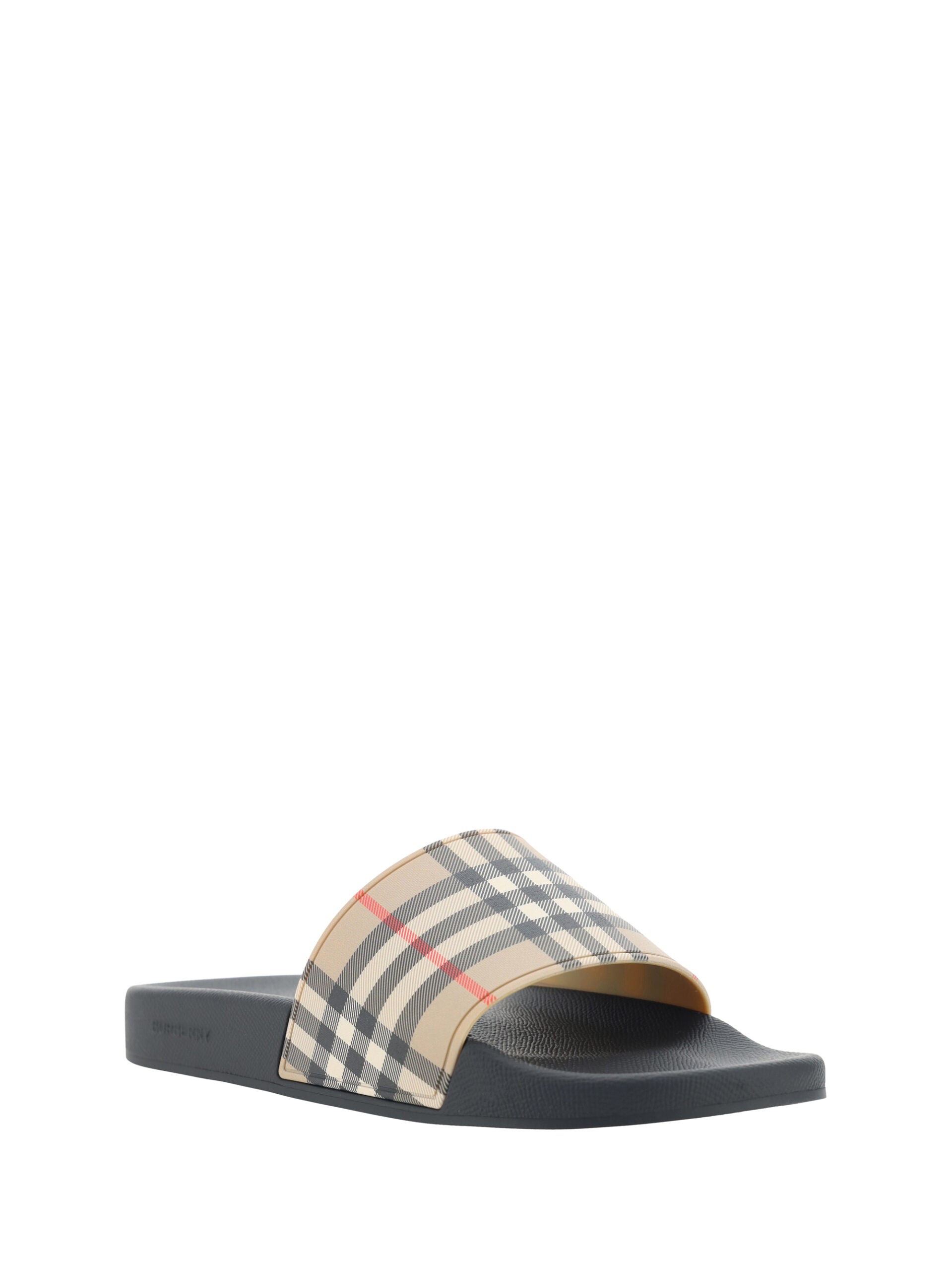 Brown Rubber Slides Sandals - GLAMHUB BOUTIQUE 