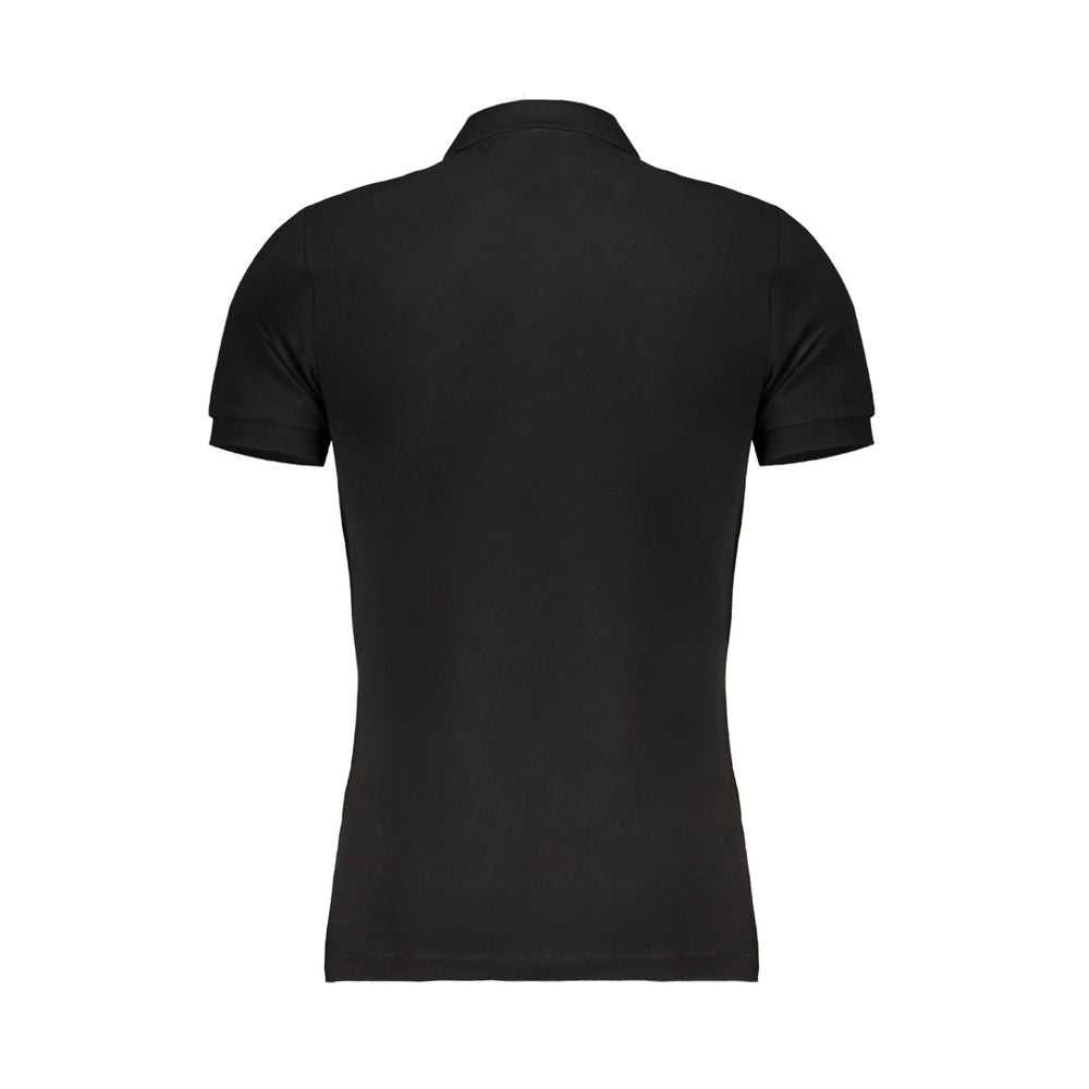 Black Cotton Polo Shirt - GLAMHUB BOUTIQUE 