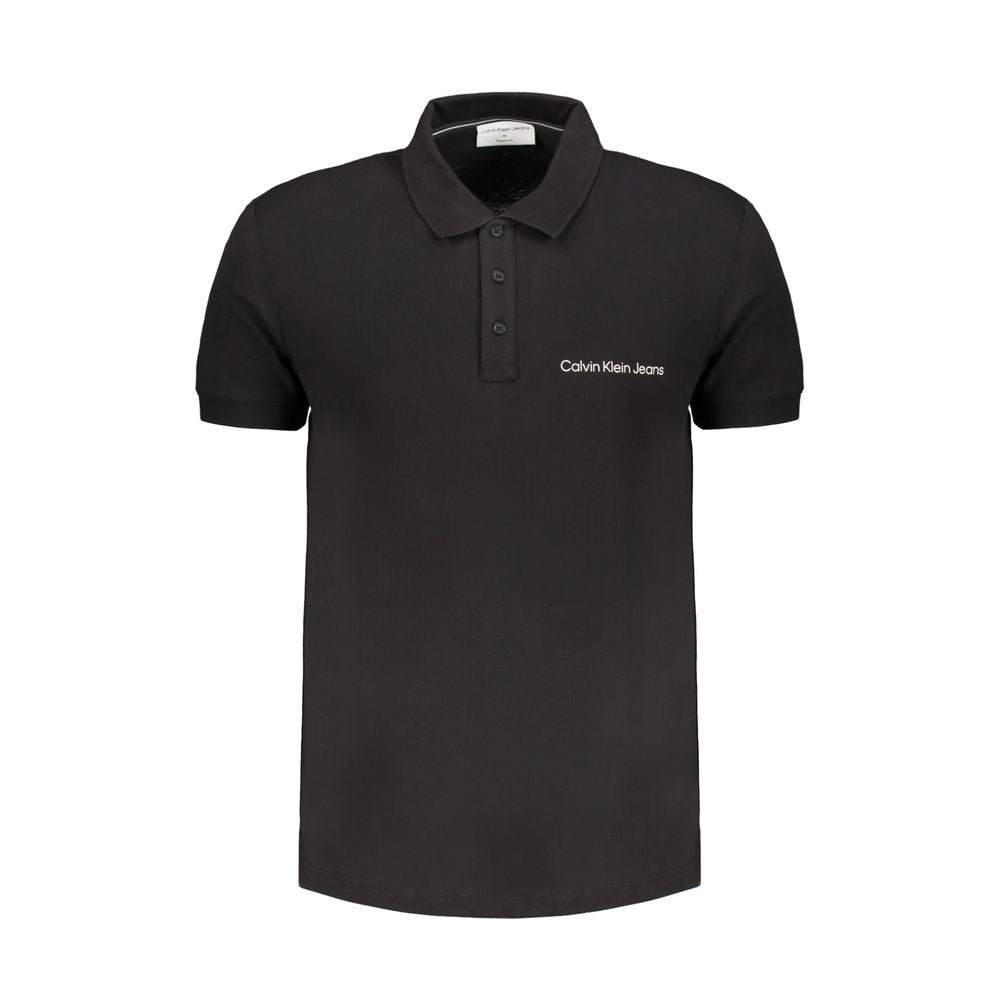 Black Cotton Polo Shirt - GLAMHUB BOUTIQUE 