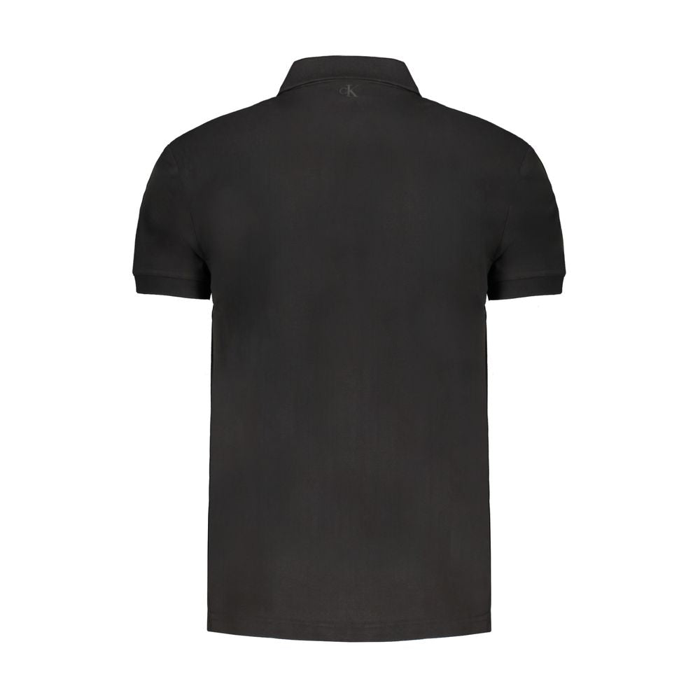 Black Cotton Polo Shirt - GLAMHUB BOUTIQUE 