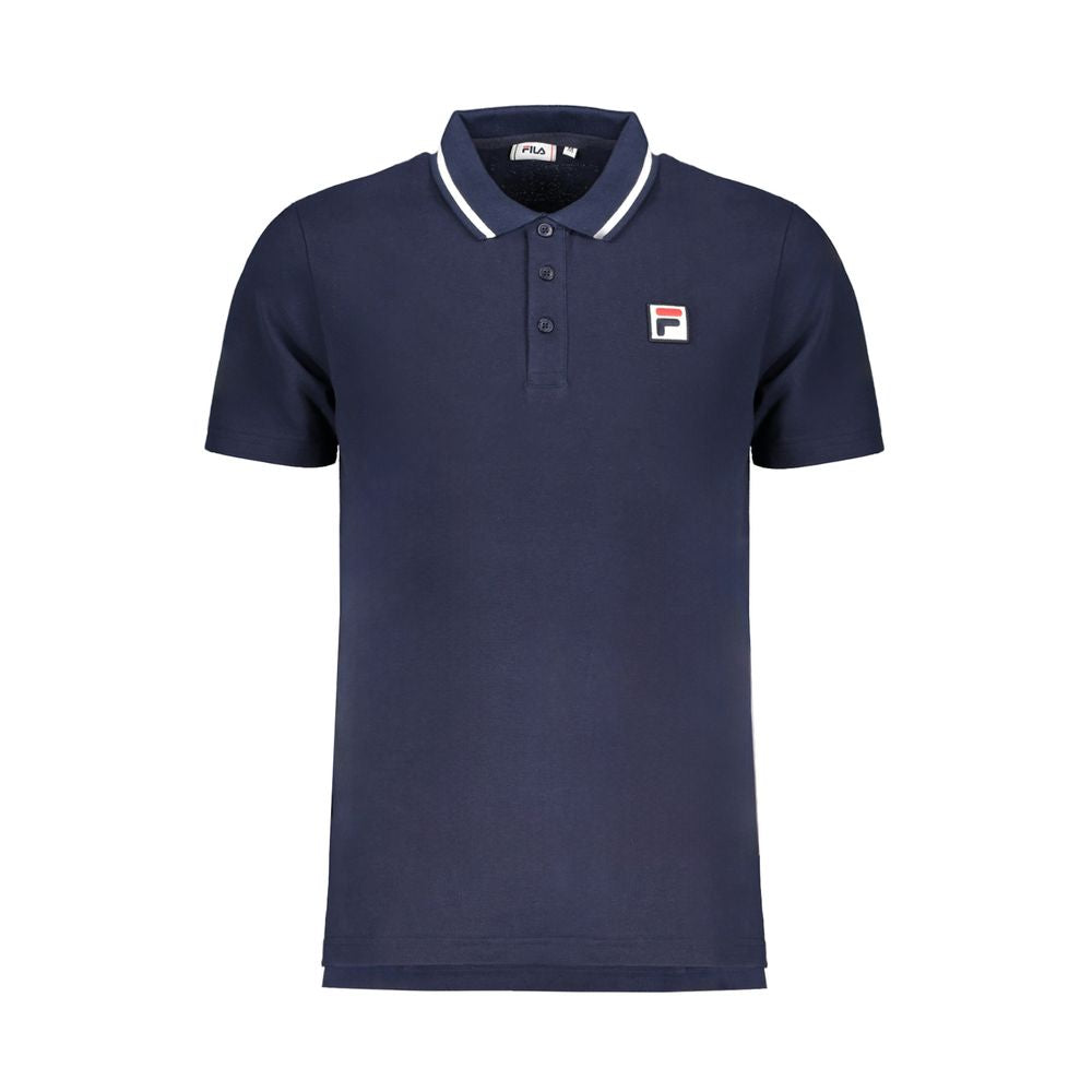 Blue Cotton Polo Shirt