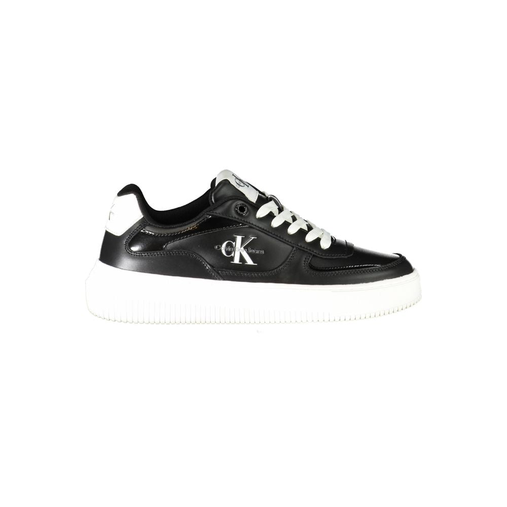 Black Polyester Sneaker - GLAMHUB BOUTIQUE 