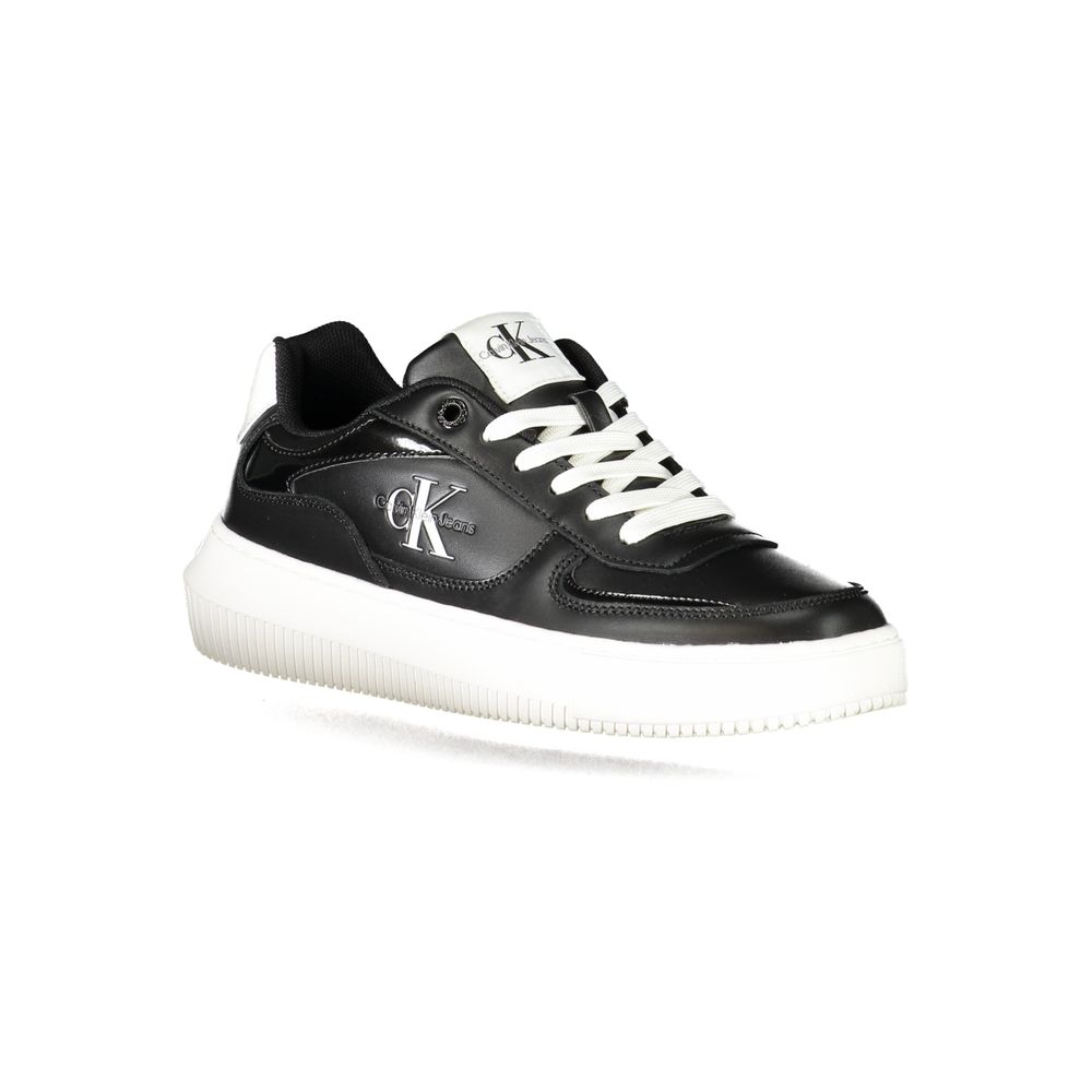 Black Polyester Sneaker - GLAMHUB BOUTIQUE 