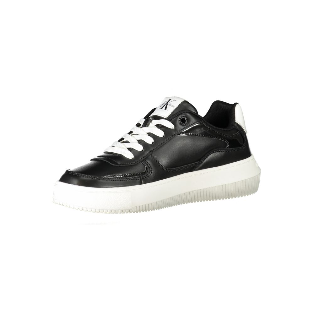 Black Polyester Sneaker - GLAMHUB BOUTIQUE 