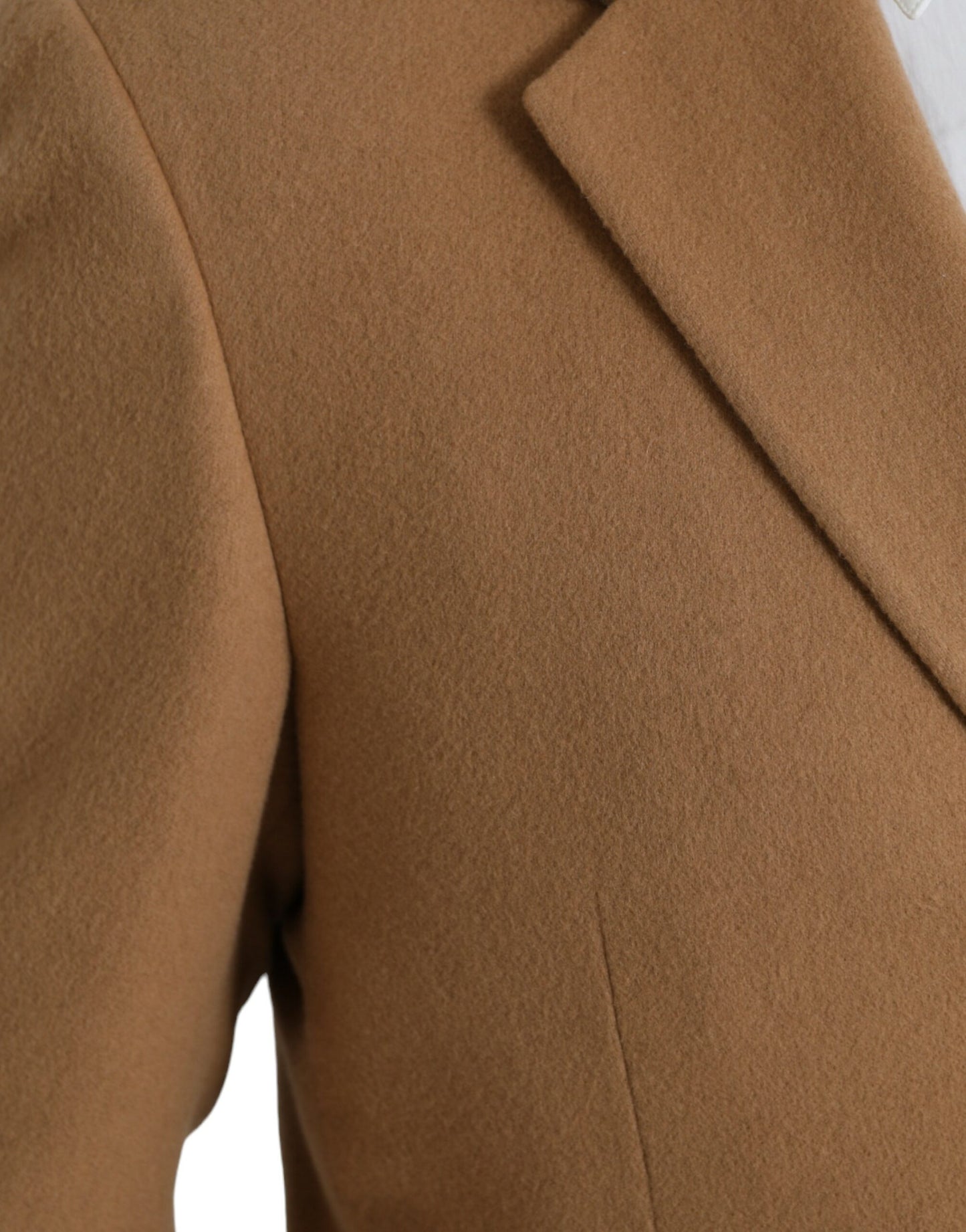 Brown Cashmere 2 Piece Single Breasted Suit - GLAMHUB BOUTIQUE 