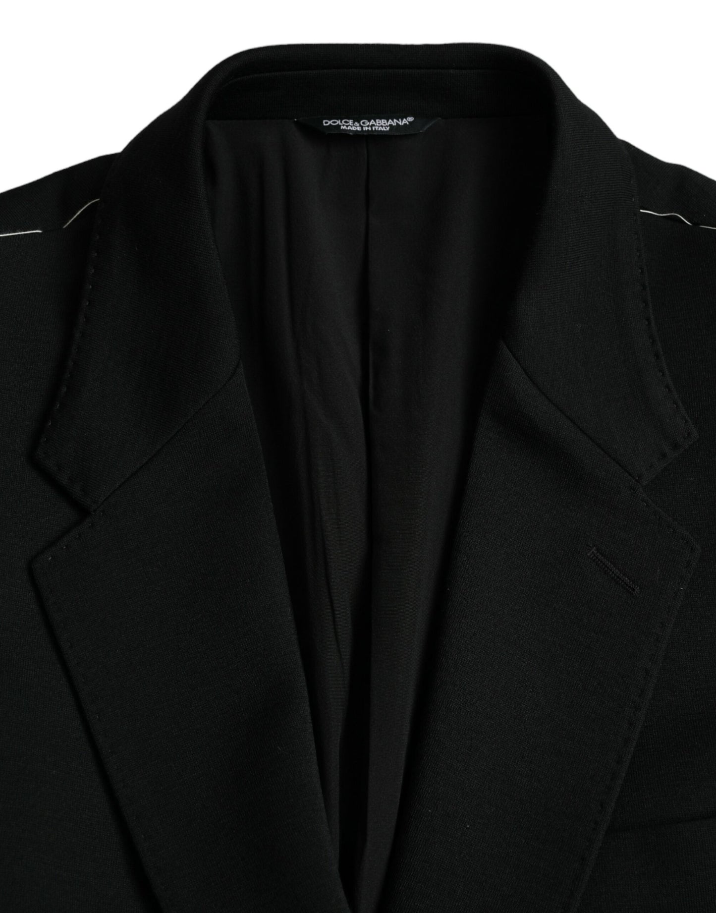 Black Wool Single Breasted Coat Blazer