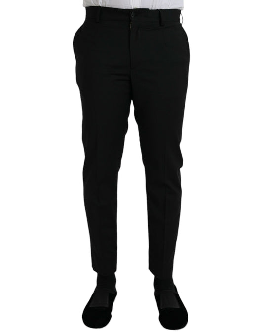 Schwarze, formelle SlimFit-Hose aus Wolle