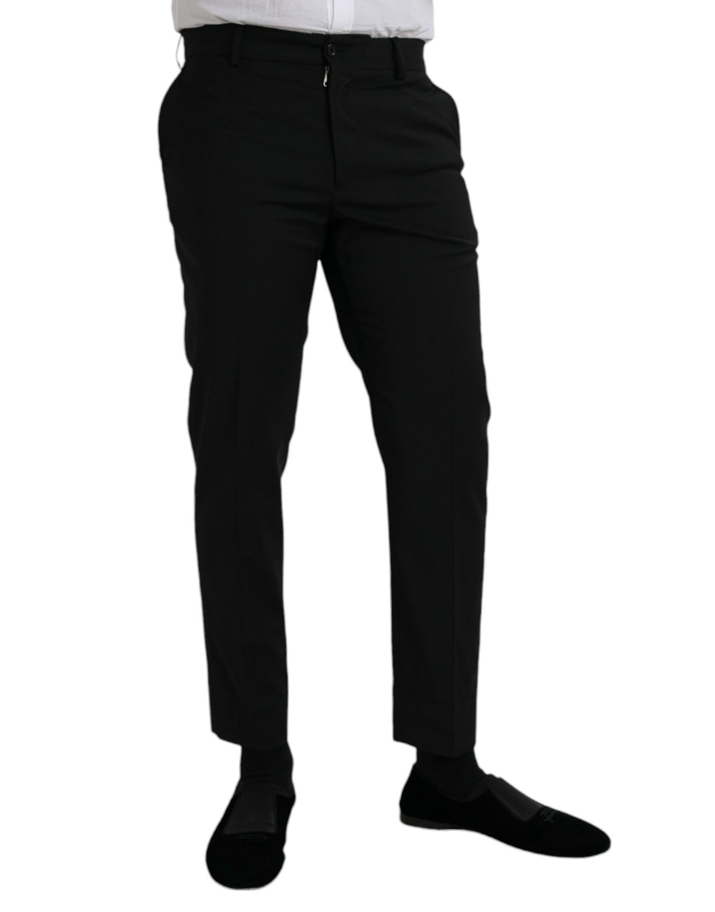 Schwarze, formelle SlimFit-Hose aus Wolle