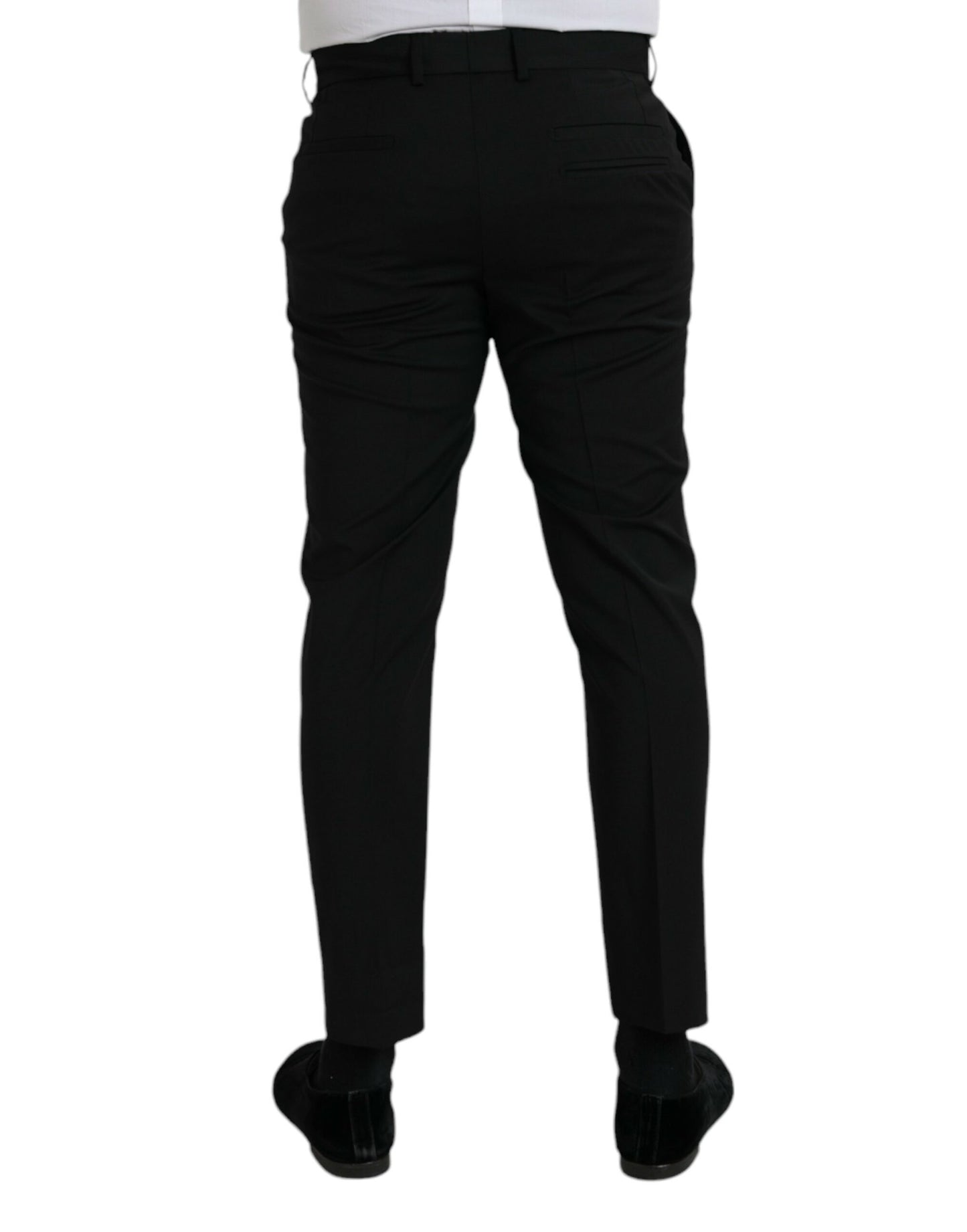 Schwarze, formelle SlimFit-Hose aus Wolle