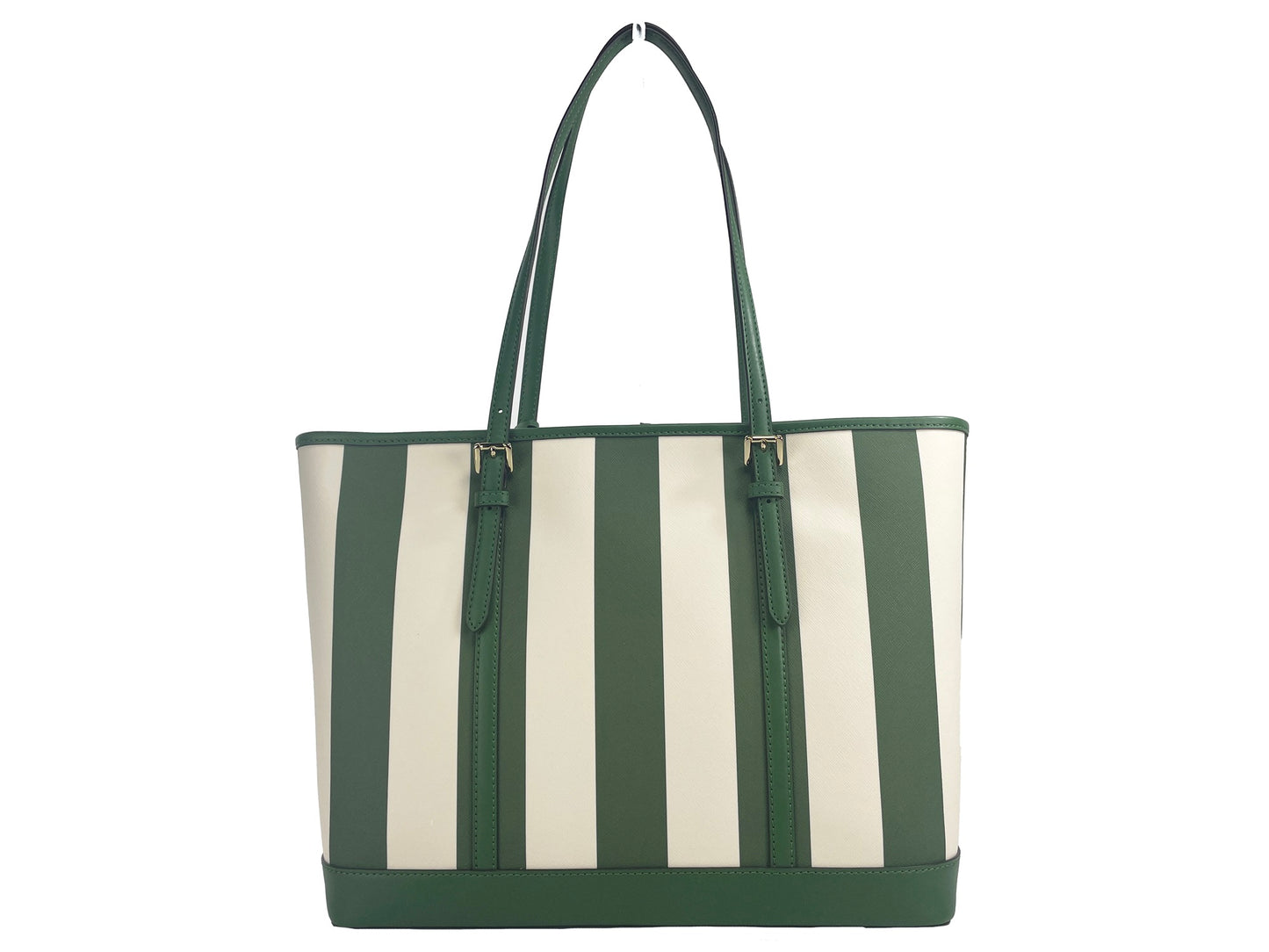 Jet Set Travel Large TZ Shoulder PVC Tote Bag Purse Fern Green - GLAMHUB BOUTIQUE 