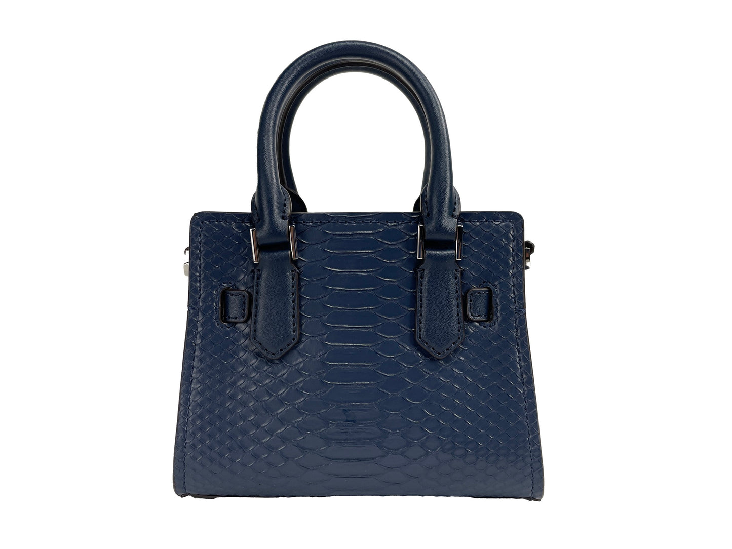 Hamilton XS Navy Snake Satchel Crossbody Bag Purse - GLAMHUB BOUTIQUE 