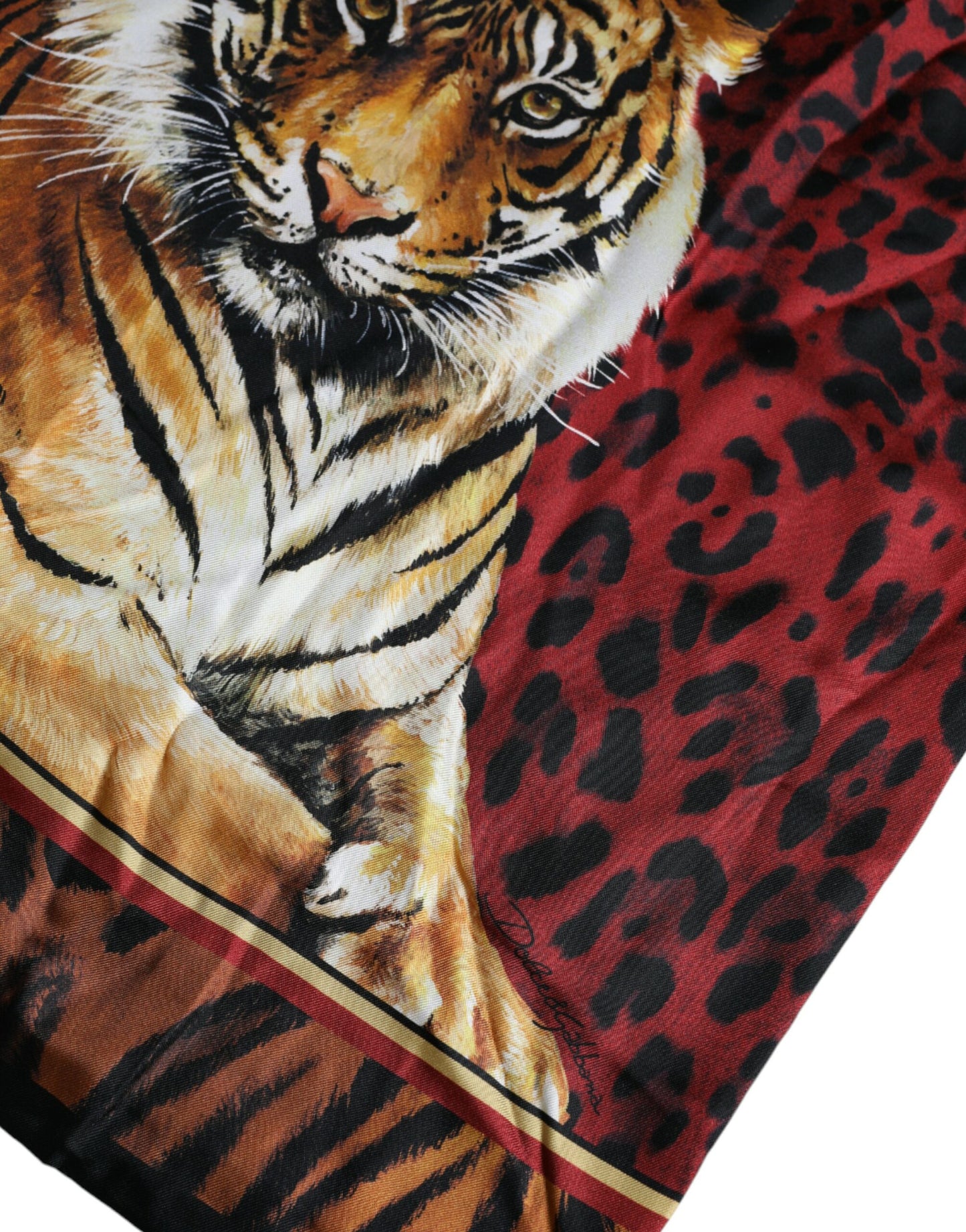 Dolce & Gabbana Multicolor Tiger Print Cotton Short Sleeves T-shirt