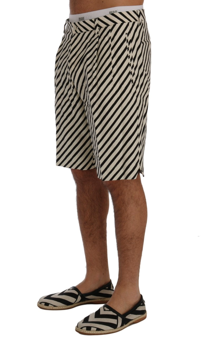 Striped Hemp Casual Shorts - GlamHub Luxury and Icon Brand Clothing