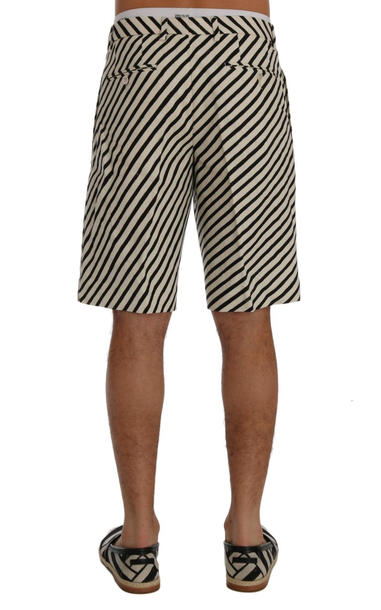 Striped Hemp Casual Shorts - GlamHub Luxury and Icon Brand Clothing