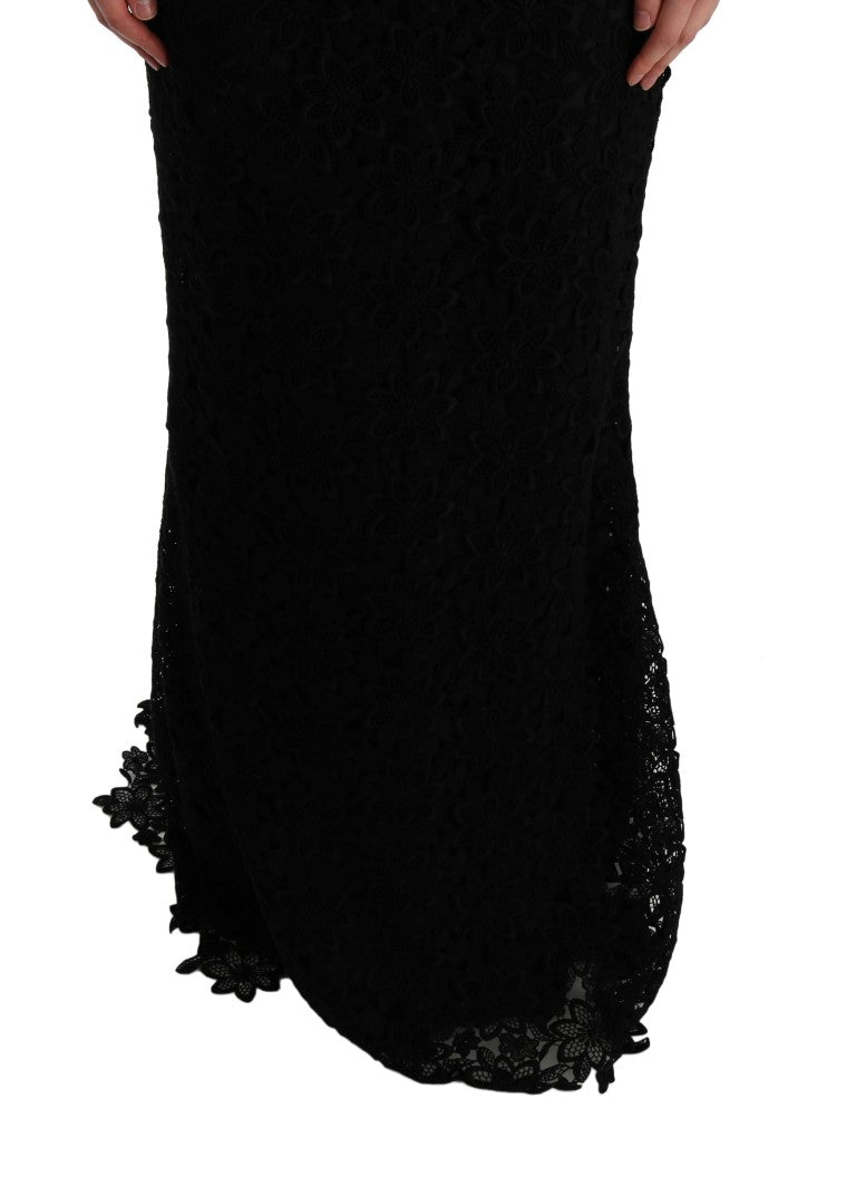 Elegant Black Sheath Dress with Silk Lining - GlamHub Luxury and Icon Brand Clothing