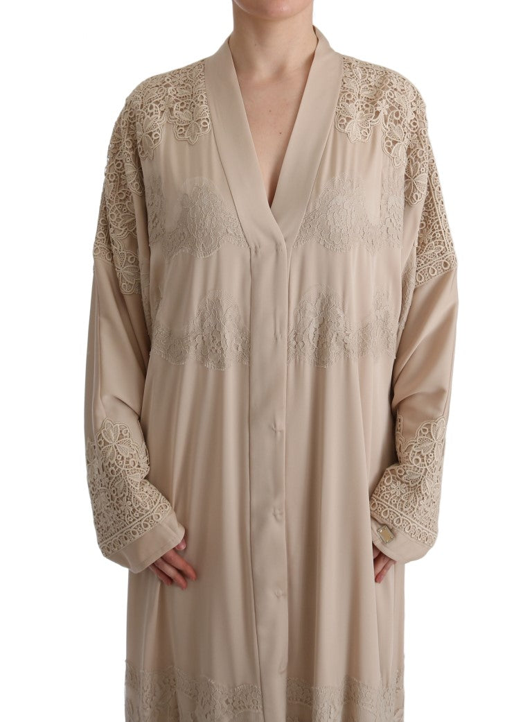 Elegant Beige Cape Kaftan Dress - GlamHub Luxury and Icon Brand Clothing