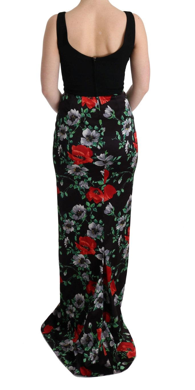 Elegant Floral Sheath Gown - GlamHub Luxury and Icon Brand Clothing