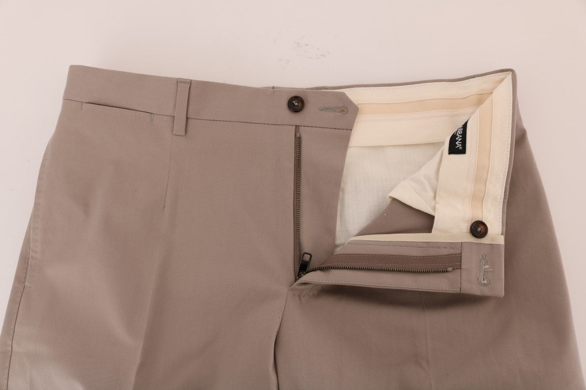 Chic Beige Chinos Casual Pants - GlamHub Luxury and Icon Brand Clothing