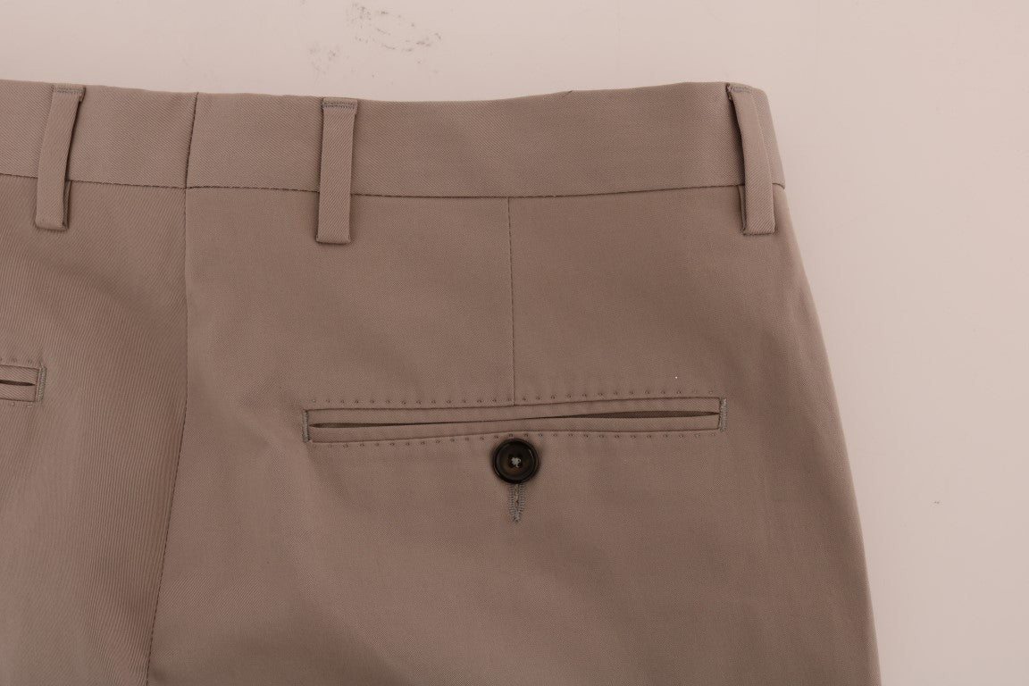 Chic Beige Chinos Casual Pants - GlamHub Luxury and Icon Brand Clothing