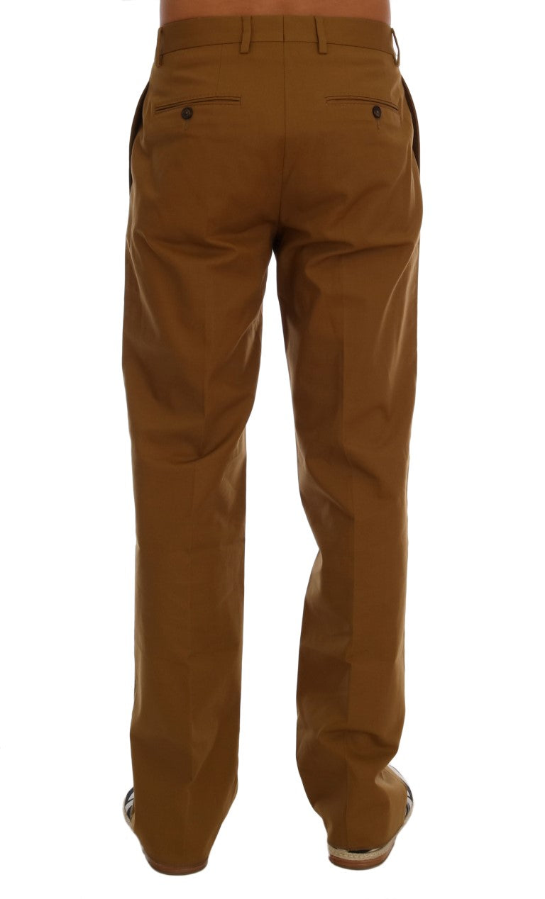 Elegant Brown Formal Trousers for Men - GlamHub Luxury and Icon Brand Clothing