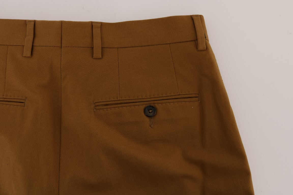 Elegant Brown Formal Trousers for Men - GlamHub Luxury and Icon Brand Clothing