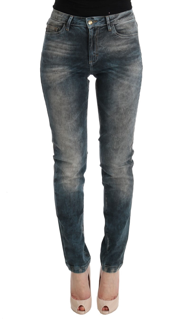 Chic Blue Wash Slim Fit Jeans - GLAMHUB BOUTIQUE 