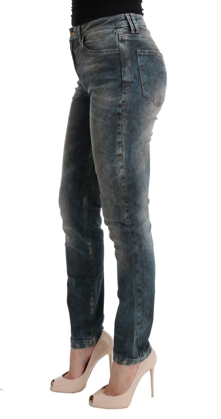 Chic Blue Wash Slim Fit Jeans - GLAMHUB BOUTIQUE 